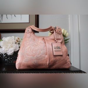 Coach #15026 Madison Rose embroidered shoulder bag